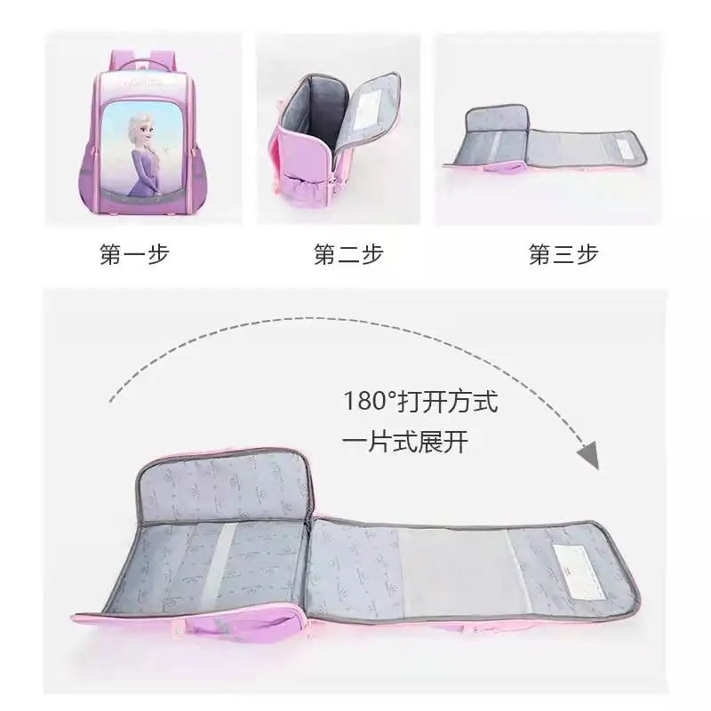 2022 Disney Frozen Marvel School Bags For Girls Boys Primary Student Shoulder Orthopedic Backpack Elsa Anna Spider Man Mochilars
