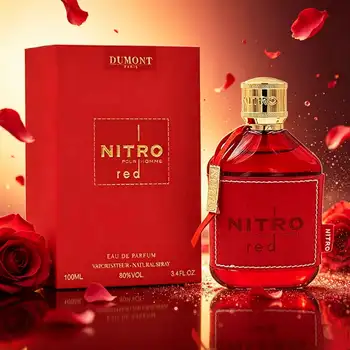 DUMONT NITRO RED men's perfume is a warm and spicy woody fragrance. The red gold package is highly eye-catching, with a strong aura, showing the wild charm of men and lasting fragrance. 1