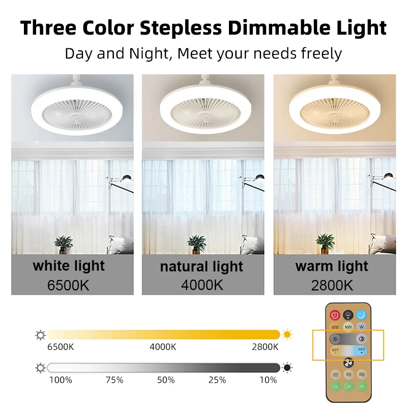 Ceiling Fan Led Ceiling Fan Lights Led Fan Light Ceiling Fan with Light LED Remote Control Ceiling Lamp E27 Dimming Chandelier AC86-265V Home Lighting Aromatherapy Fan