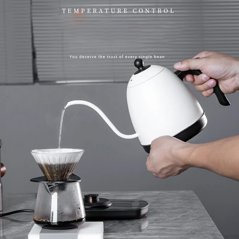 Stainless Steel Electric Kettle with Gooseneck for Pour Over Coffee