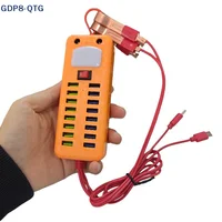 1Pcs 12V 24V To 5V 3.4A 16USB Port Power Adapter With Battery Clip For Charging Cell Phone Emergency USB Power High Efficiency