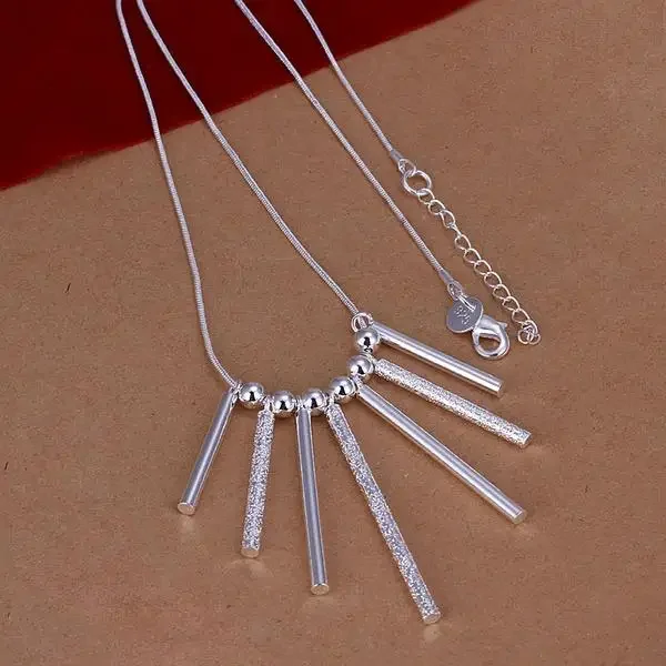 45cm 925 Sterling Silver necklace European charm for women wedding jewelry