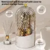 Transparent Plastic Rotating Makeup Brush Organizer, Desktop Decoration, Multi-functional Makeup Brush Storage Box 2