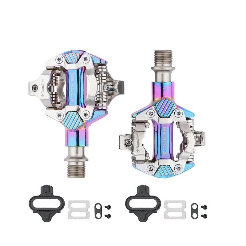 

Aluminum Alloy MTB Bike Pedal Ultralight Self-locking With Clips Clipless Pedals Bicycle SPDING System Sealed Bearing Pedal