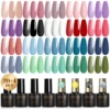 Rosalind New 24Pcs/Set Gel Nail Polish With Gittler Top Coat Set Summer Trend Colors Soak Off UV Lamp For Nail Art Design 2