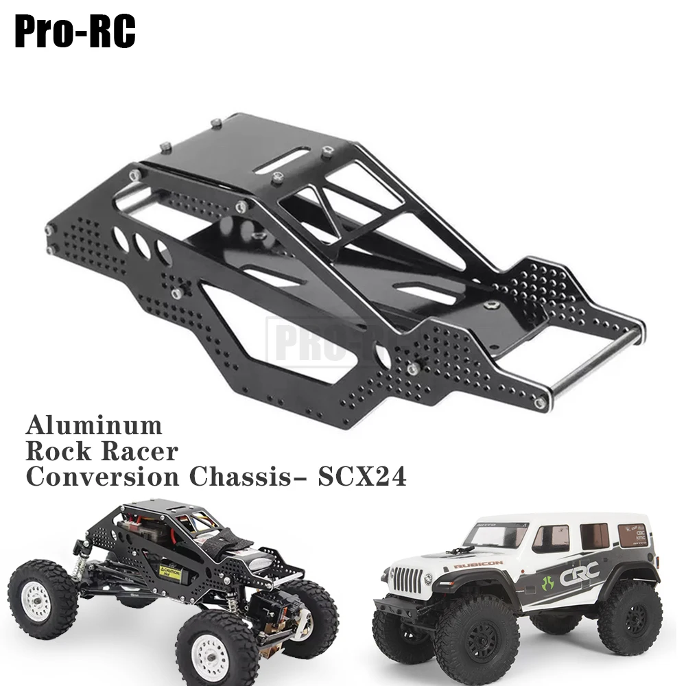 

Металлический корпус шасси с ЧПУ, Корпус Корпуса рамы для 1/24 Axial SCX24 90081 C10 RC Гусеничный обновленный детали, автомобильный аксессуар