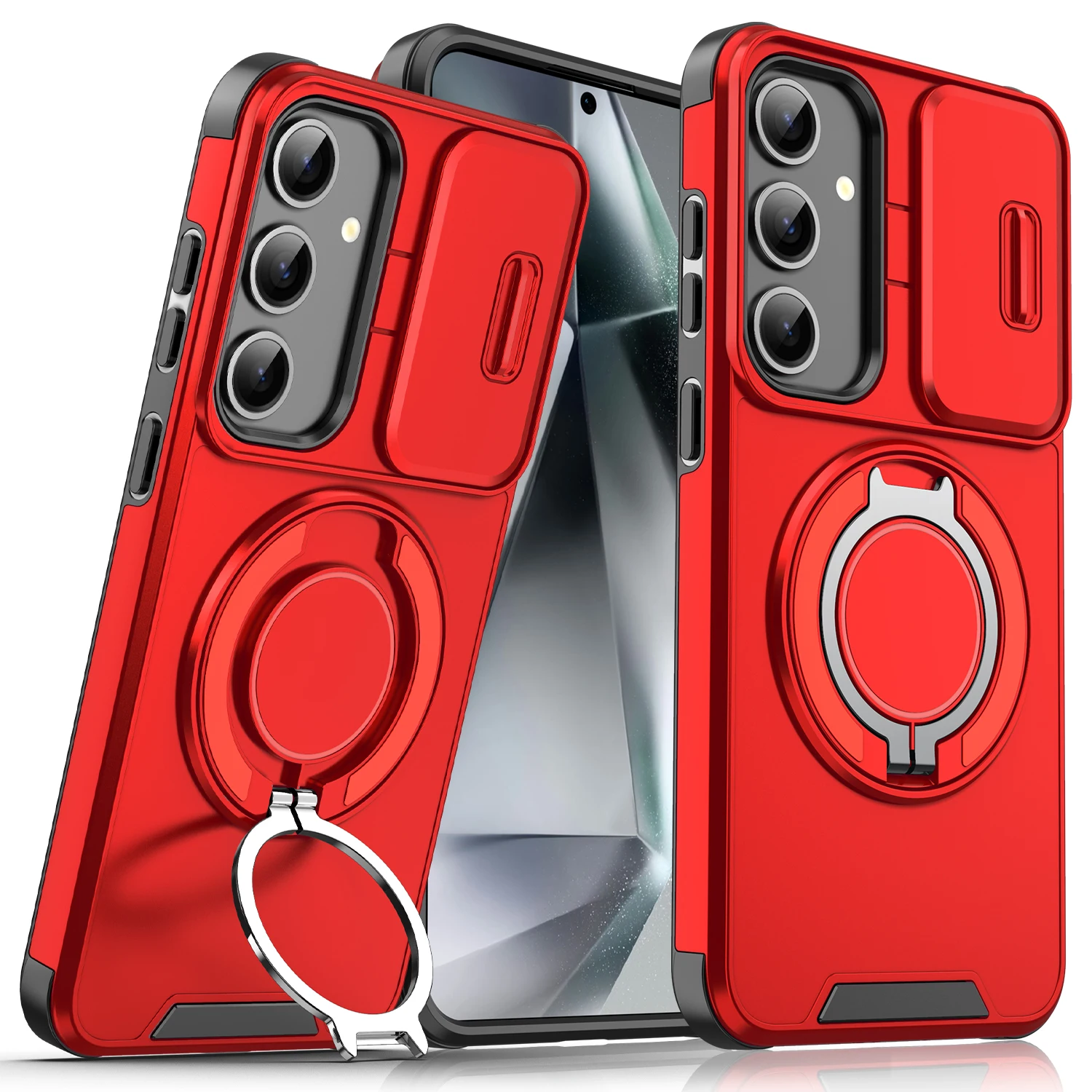 Rotating Kickstand Slide Camera Case with 360-Degree Protection