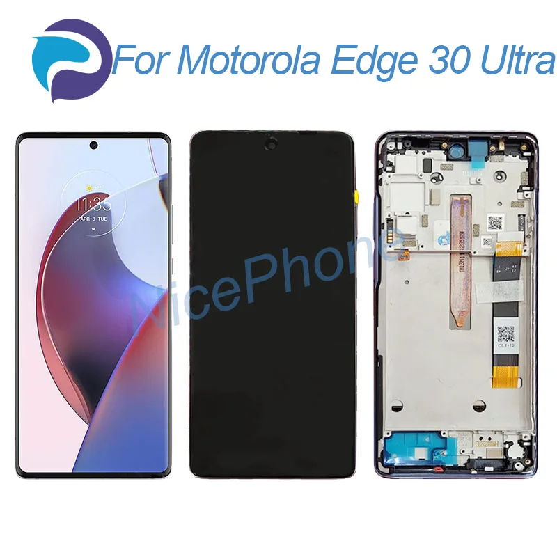Per Motorola Edge 30 Ultra Lcd Screen + Touch Digitizer Display 2400*1080 Xt-2201 Per Moto Edge 30 Ultra Display Lcd