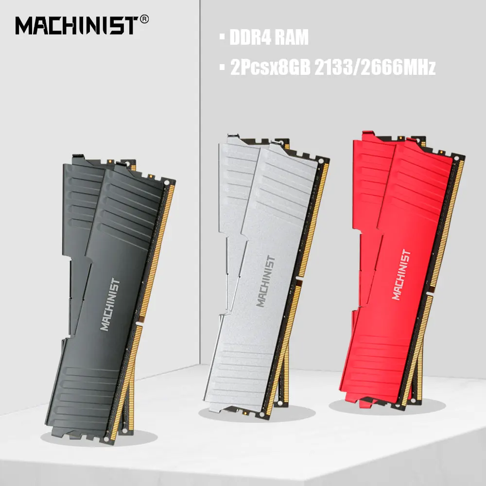 Memória Machinist-ddr4 Ram 8gb Memória Não-ecc 2666 Mhz 2133mhz Dimm Desktop com Dissipador de Calor Pcs