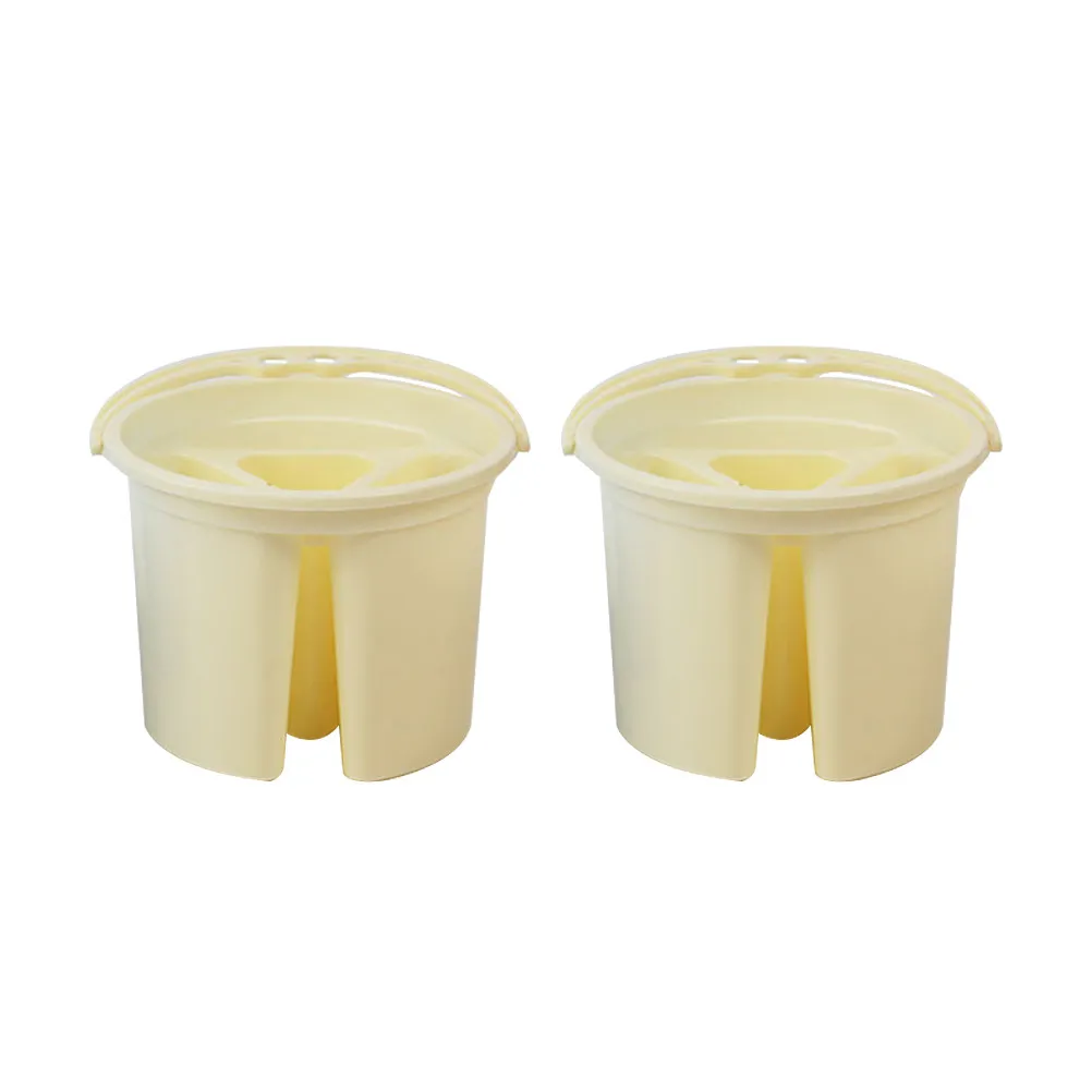 2Pcs 펜 세척 용기 세척 브러시는 별도로 공간 절약 가능 가정 교실 야외 스케치 그림 용품용 휴대용