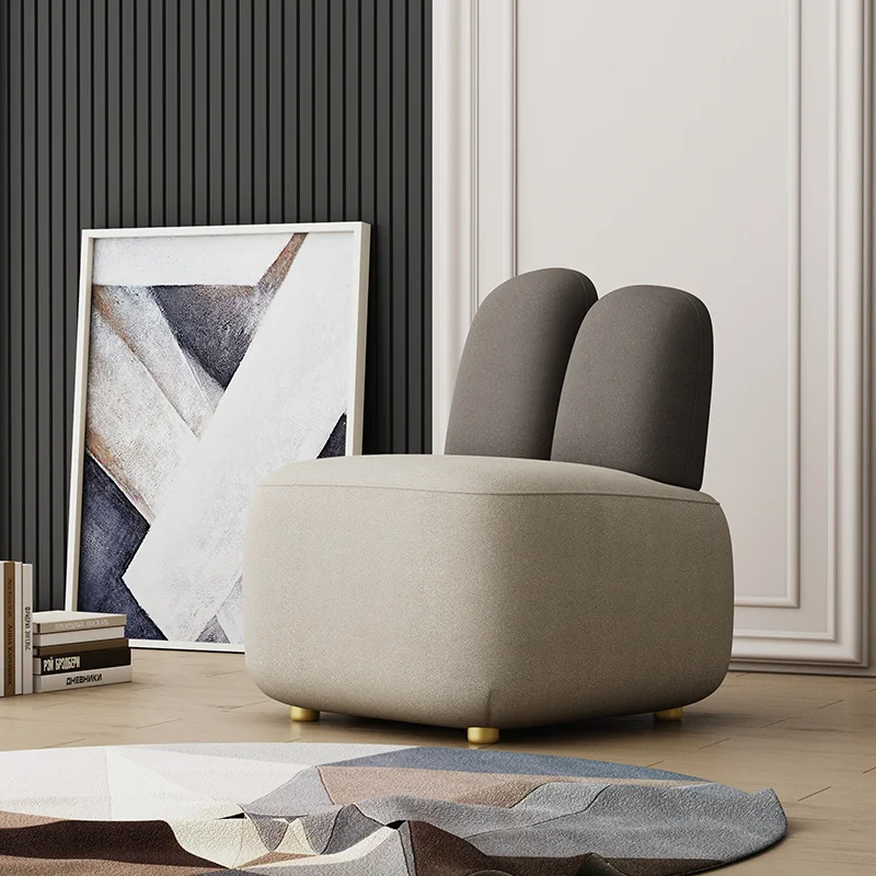 

Nordic minimalist single person sofa, leisure, modern luxury living room, restaurant, internet celebrity store, rabbit