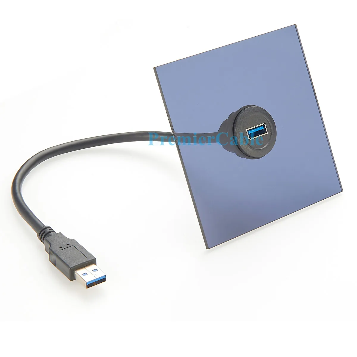 USB 3.0 A-Verlängerungskabel, USB 3.0-Montagekabel, USB A-Stecker auf Buchse, rundes USB 3.0-Kabel für Schalttafelmontage, USB-A-Koppler-Klinkenkabel – Detail 5