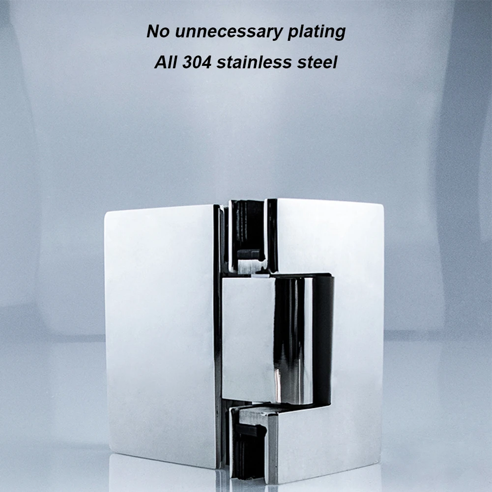 180 Degrees Door Cabinet Clip 304 Stainless Steel Heavy Duty Glass Bracket Clamp Shower Door Hinge for 8-12mm Glass Thickness stainless steel hinges door hinges shower room glass clamp