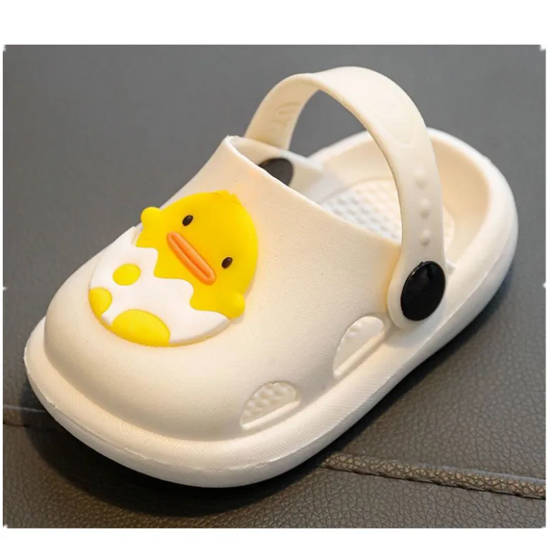 Kids Cute Cartoon Garden Shoes Boys Girls Baotou Anti-kick Indoor Outdoor Children Slippers Water Shower Beach Pool Sandals 2-5Y