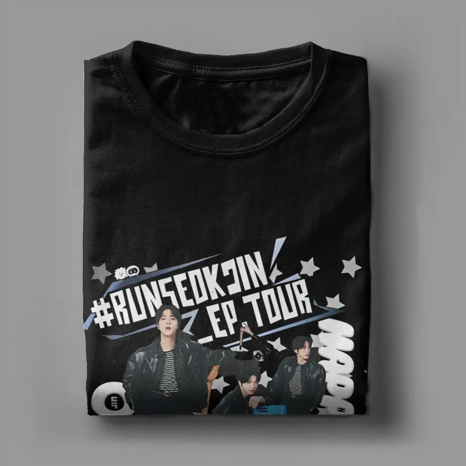 JIN #RUNSEOKJINEP tour EUVer黒TシャツM T Shirt - Jin Runseokjin EP Tour 2025 – By Hallyuu