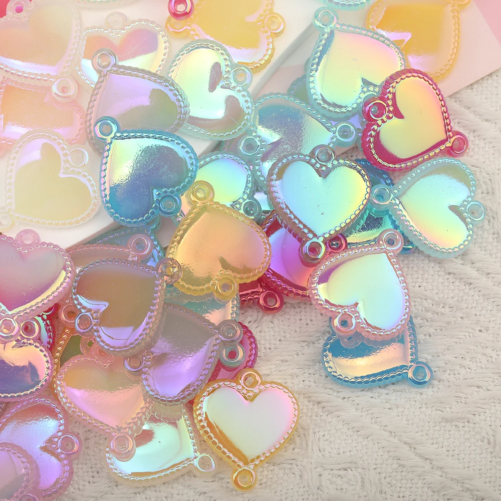 

Cordial Design 24*27MM 100Pcs Jewelry Findings & Components/Round Shape/DIY Hand Made Accessories/Acrylic Beads/Aurora Effect