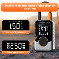 Pompe à Air électrique pour voiture, gonfleur de pneus Portable, injecteur d'air sans fil, affichage LCD, compresseur d'air pour voiture, moto, vélo, boule de pneu 5