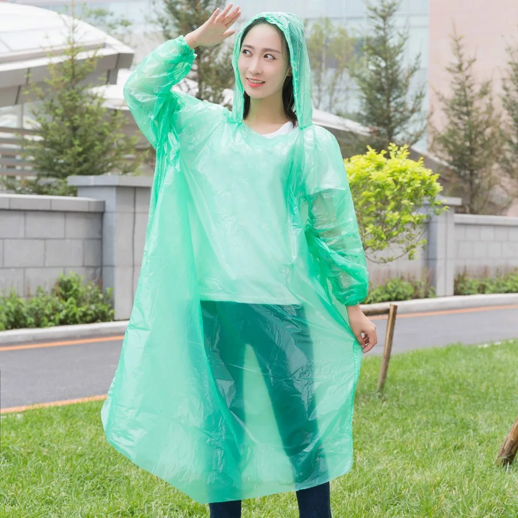 Outdoors Portable Disposable Raincoat Emergency Waterproof Adult Rain Coat Hooded Unisex Universal Women/Men Rain Poncho raincoat poncho