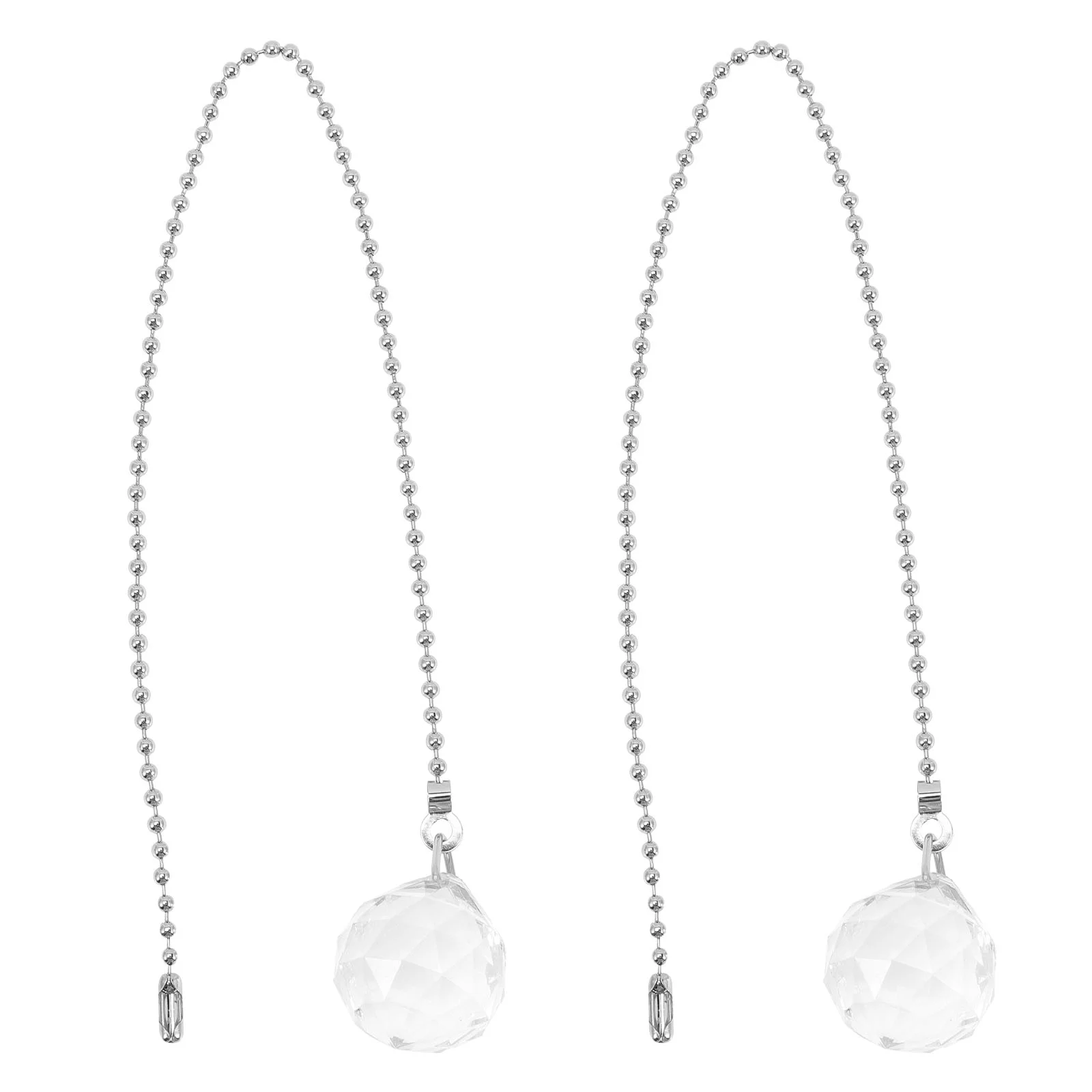 2 Pcs Crystal Pull Chain Light Accessories Acrylic Pull Switch Decorative Hardware Chains For Ceiling Fans Lighting Fixtures