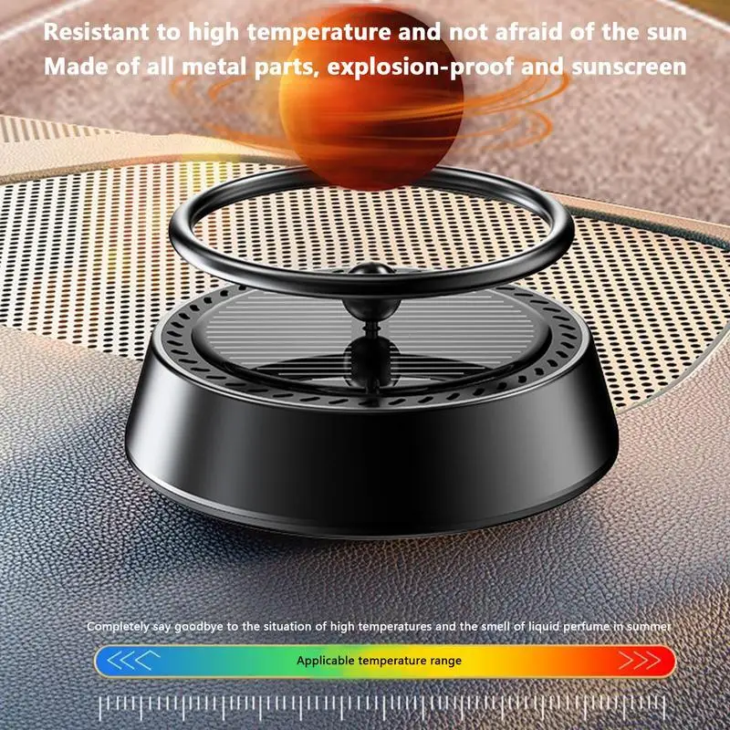 Solar Car Aromatherapy Vehicle Perfume Air Freshener Auto Essential Oil Diffuser With Interstellar Ball Relieve & Refresh For