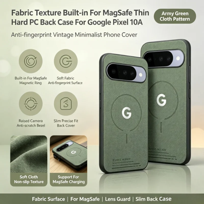 Minimalist Leather Magnetic Case with Shockproof TPU Bumper for Business Professionals
