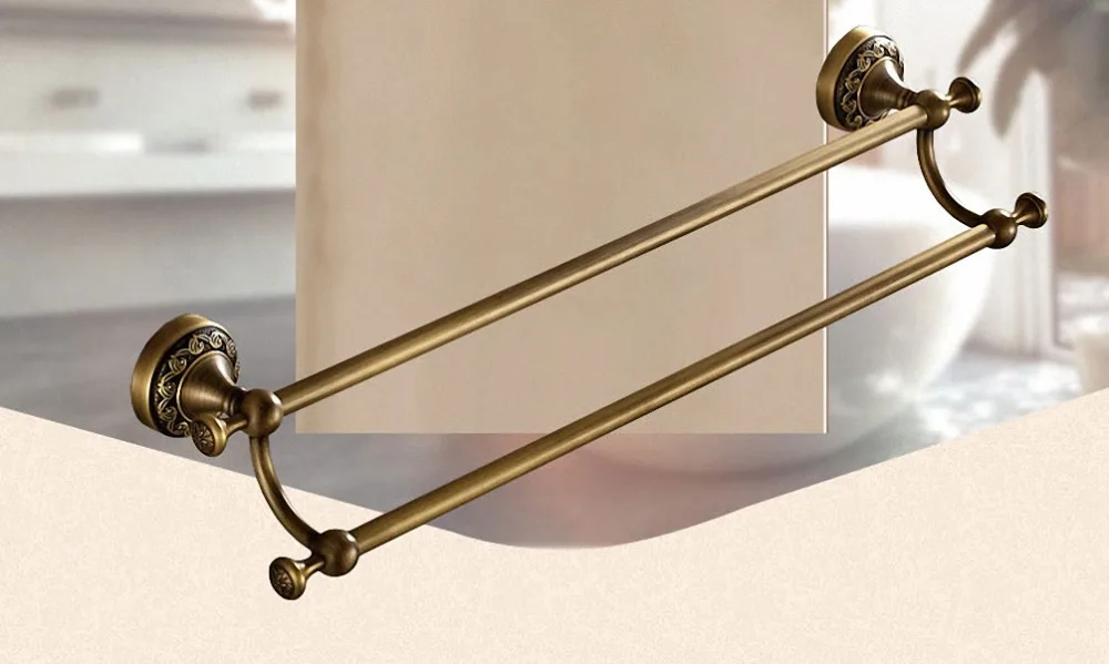 Description Picture 6 of itemBathroom Accessories Antique Brass Collection, Towel Ring, Paper Holder, Toilet Brush, Coat Hook, Bath Rack, Soap Dish, Faucet