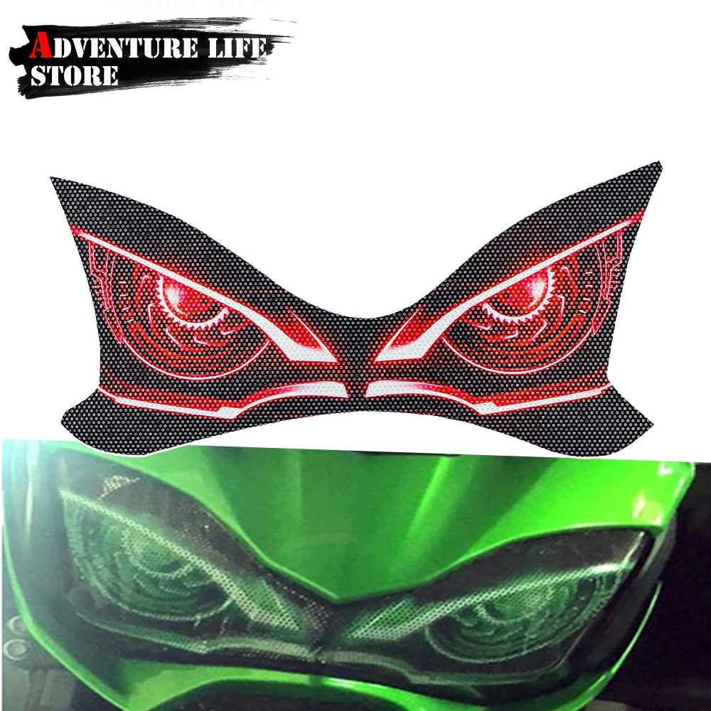 Motorcycle Stickers Head light Transmission Sticker 3D Front Fairing Headlight Protection For KAWASAKI Z900 Z 900 900Z 2017-2019