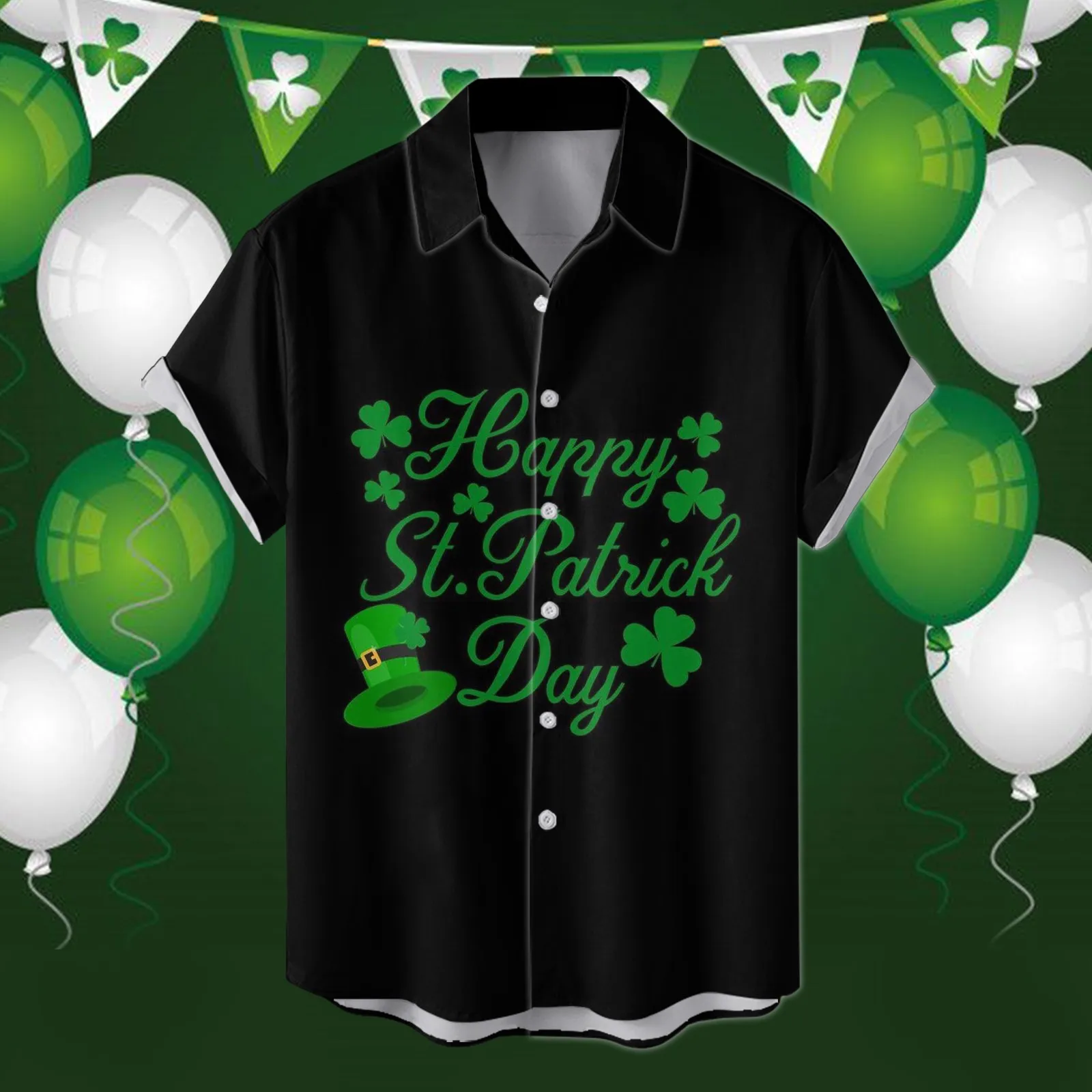 

Мужская футболка с коротким рукавом St Pa Day Graphic Four Leaf Green