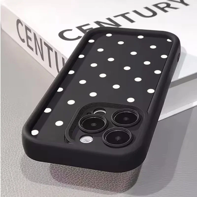 Minimalist Polka Dots Matte TPU Phone Case