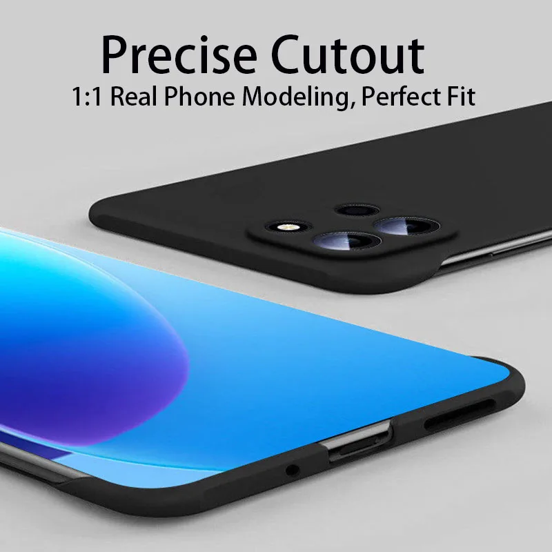 Frameless Slim Matte Hard PC Shockproof Phone Case Cover