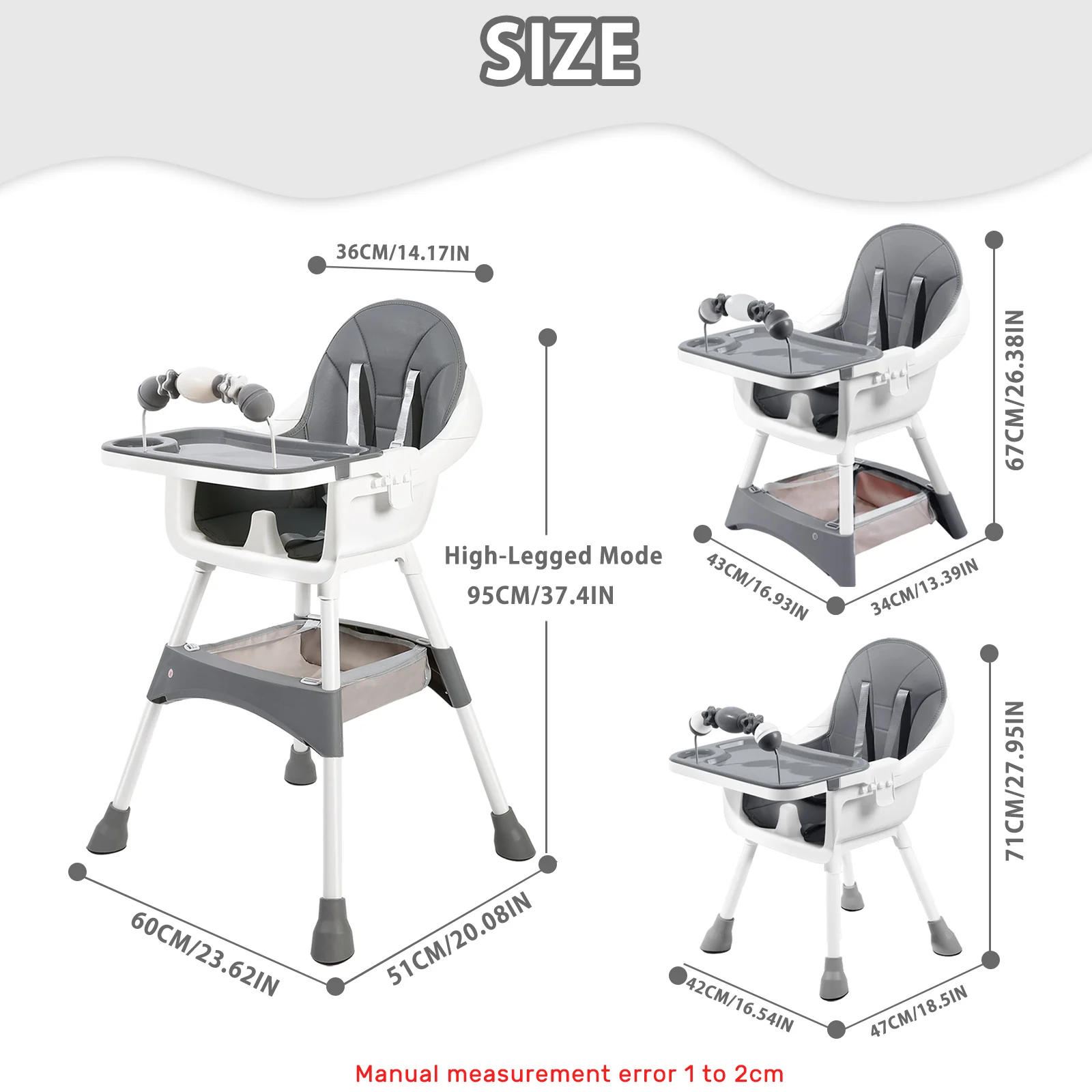 Convertible Portable Baby High Chair 2