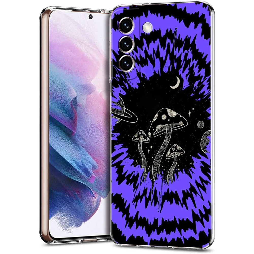 Transparent Mushroom Design Phone Case - Stylish Protective Shell