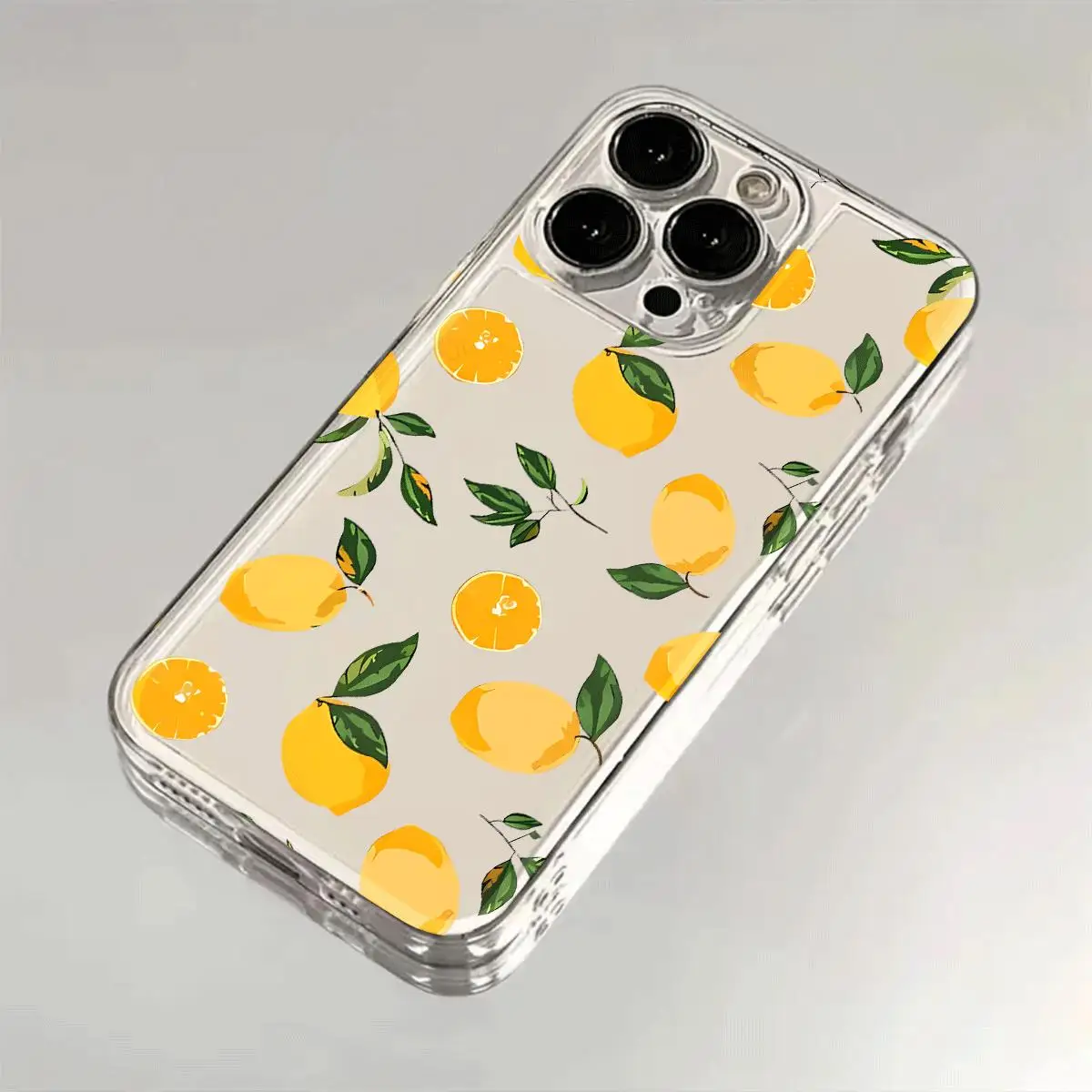 Vibrant Yellow Lemon Shockproof Transparent Phone Case