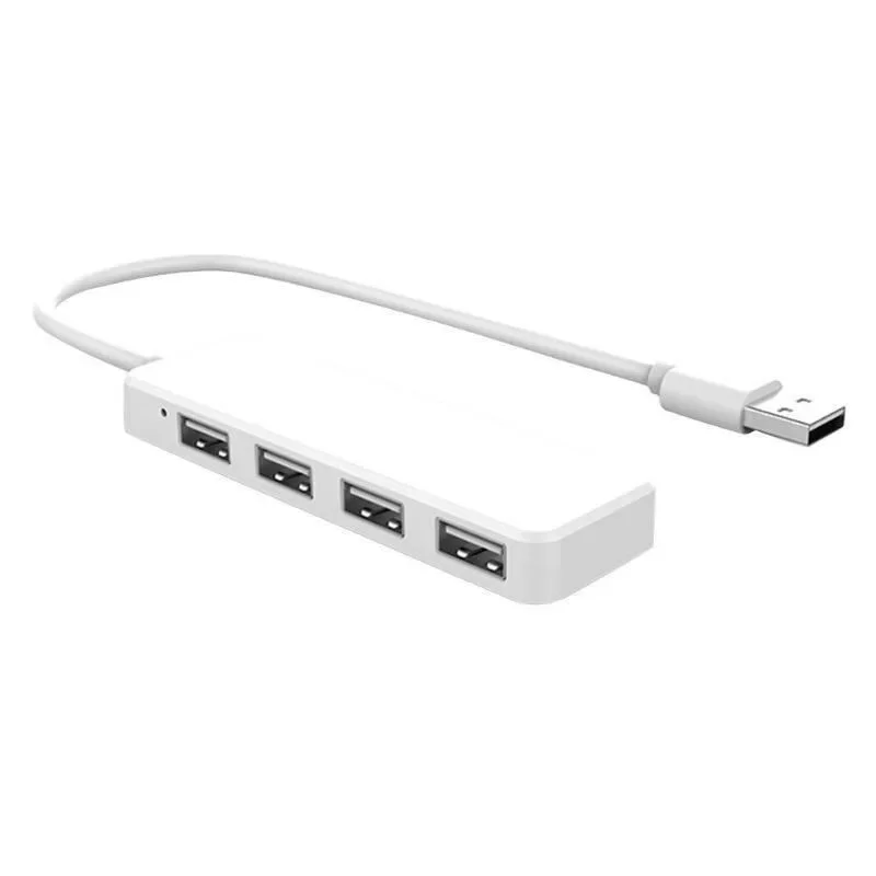 Adattatore hub splitter USB 2.0 multi-porta USB ultra sottile con 4 porte, dock di espansione per PC e laptop._voghion.com