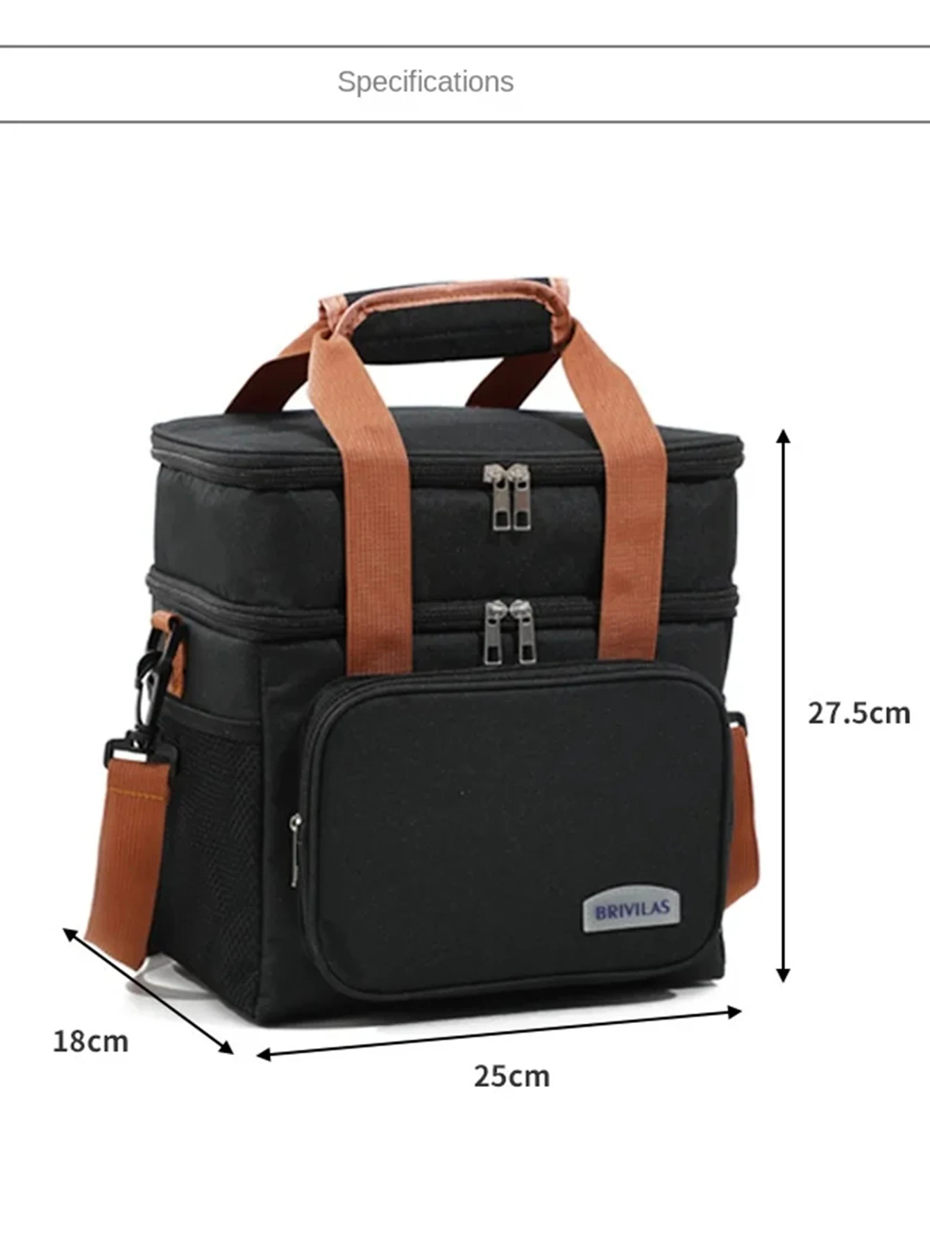 Portable Double Layer Lunch Bags Food Box Durable Camping Oxford Backpacks Icebox Large Capacity Picnic Durable BBQ Outdoor BBQ Best Sellers In Luggage, Bags