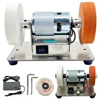 100W Double Grinder Machine Artifact Table Grinder Motor Micro Coarse and Fine Polishing Electric Grinding Wheel Grindig Stone 1