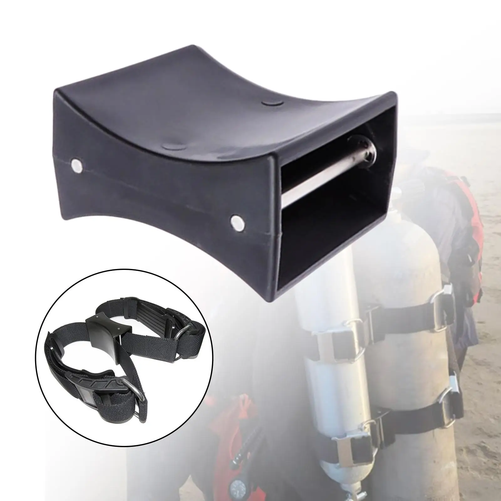 Poignée De Transport Pour Bouteille De Plongée - Acier Inoxydable Et Nylon - Tour De Cou 39-41mm - Rotative Et Confortable