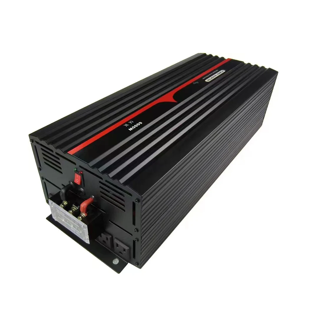 6000W Pure Sine Wave Power Inverter DC12V/24V/48V AC100-120V AC220-240V With Bat