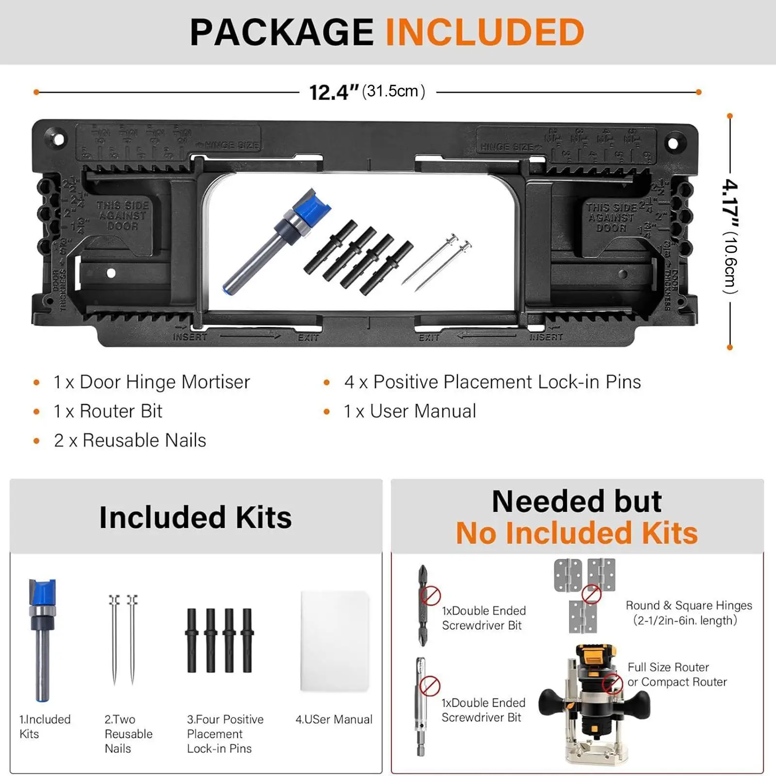 Professional Door Hinge Jig Efficient Cutting Mortiser Template Router Kit for Precise Door Hinge Fitting Professional Door Hinge Jig Efficient Cutting Mortiser Template Router Kit for Precise Door Hinge Fitting