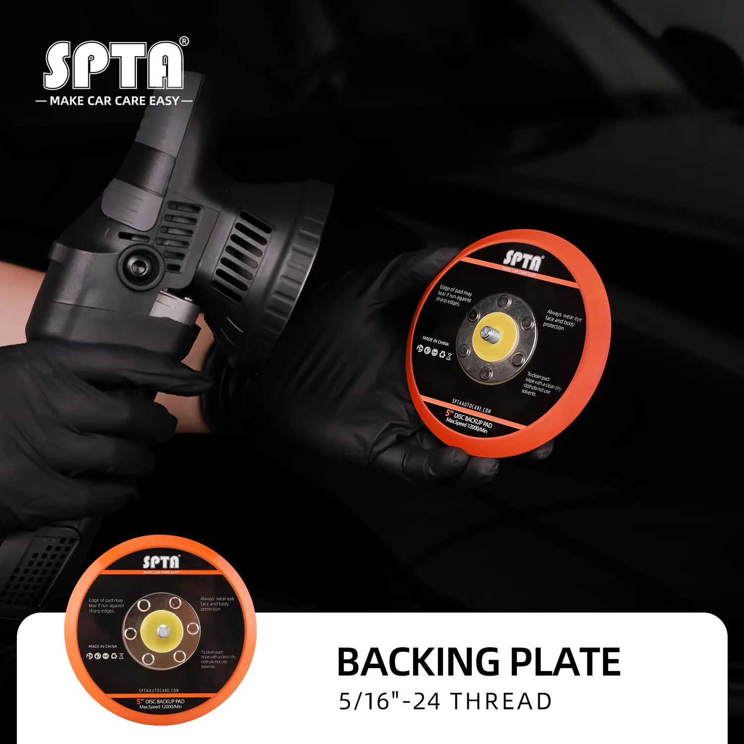 Backing Sander Plate Hook Loop Pad 5 inch 125mm 6 inch 150mm Dual Action Car Polisher Accessories