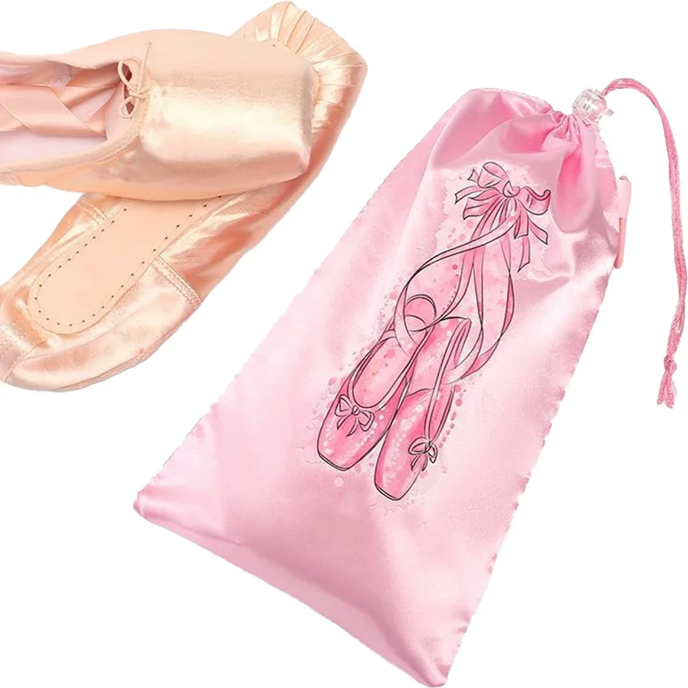 Portable Mesh Dance Bag Breathable Shoes Storage Pouch Girls Ballet Organizer Bags Shoe Pouches Bag Drawstring Dance Shoes Pouch