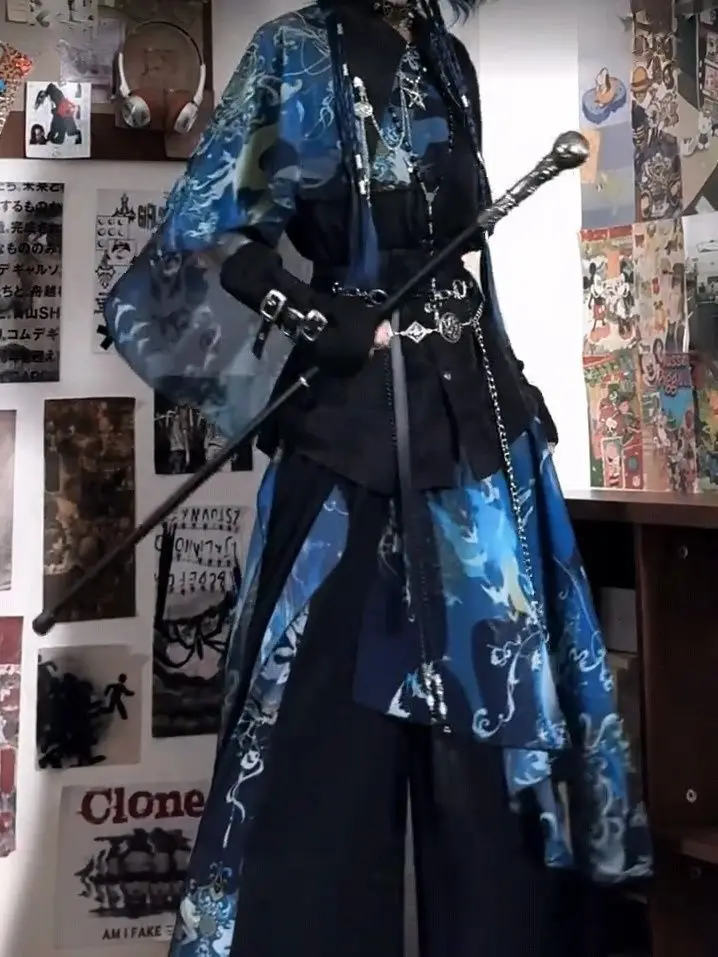 Chemise fine brodée de Style chinois, pantalon à jambes larges pour hommes et femmes, robe Hanfu de Style ancien, nouvelle collection été 2025