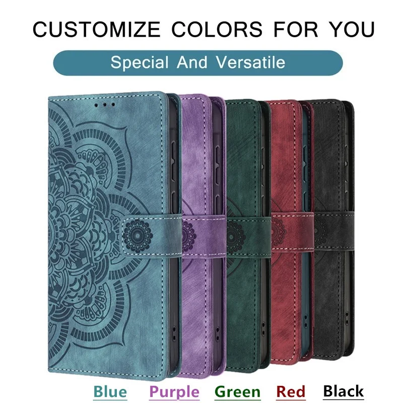 Leather Flip Wallet Phone Cover