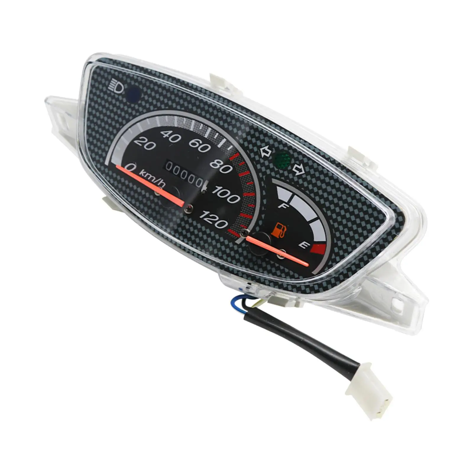 Abs Plastic Motorcycle Speedometer Assembly Instrument Black Odometer