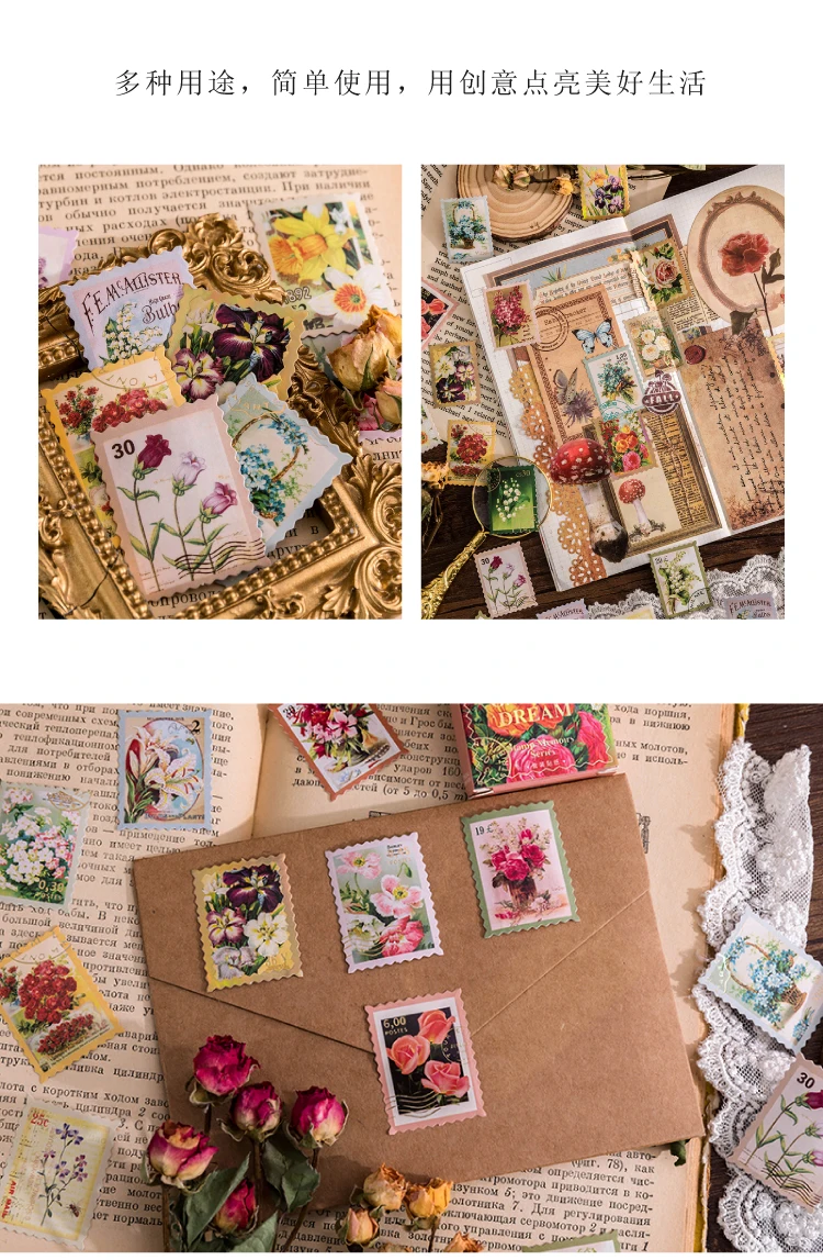 TIANZI 45 Stück Kawaii Mini Box selbstklebende Aufkleber Scrapbooking Label Tagebuch Briefpapier Album Telefon Journal Planer – Detail 14