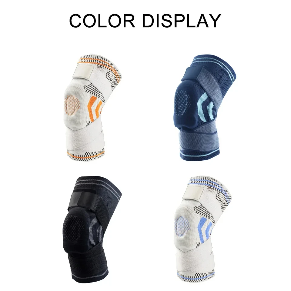 Knee Brace Compression Knee Sleeve with Patella Gel Pad&Side Stabilizers Support Bandage for Pain Relief 1Pcs