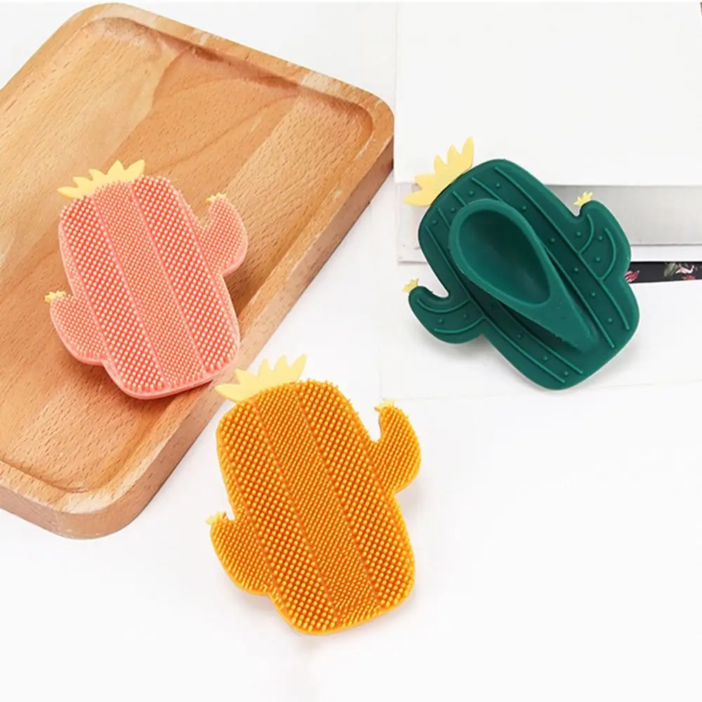 Soft Cactus Face Brush Silicone Creative Facial Face Scrubber Brush Skin Care Multiclor Exfoliating Facial Brush Beauty Tools калька cactus cs tr95 a3250 250л a3 90г м2