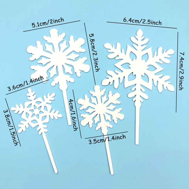 Candela Di Compleanno 3D A Tema Frozen – Numero 4 Con Fiocchi Di Neve, Colore Bianco/Ghiaccio, Per Torta Di Compleanno Bambina, Decorazione Invernale