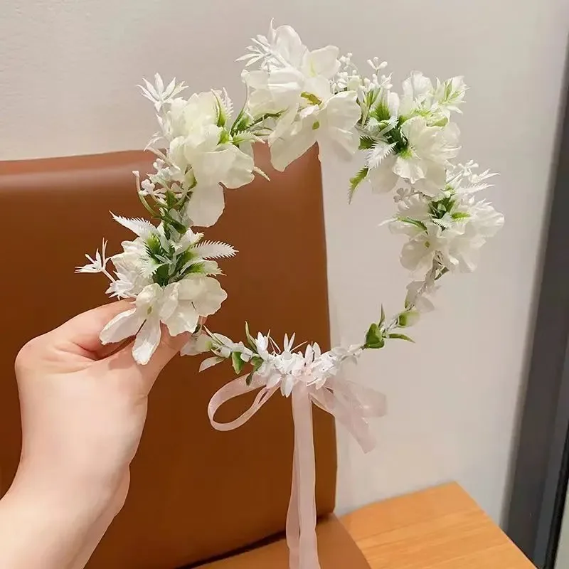 Sweet Cute Flower Headband Fashion Kids Bridal Wedding Head Wreath Party Hair Ornaments Accessories