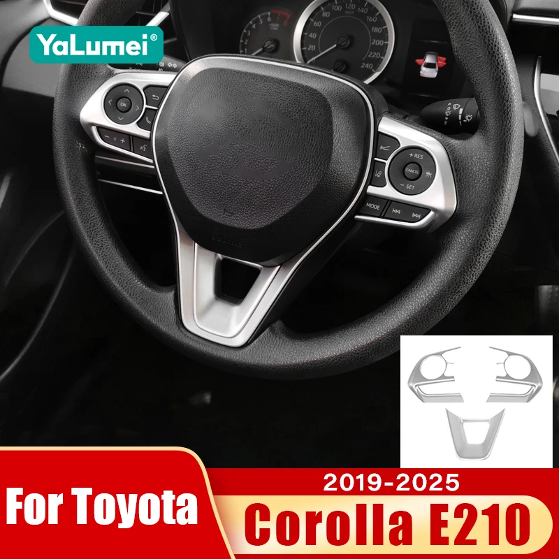 Auto Lenkrad Taste Trim Abdeckung Aufkleber Für Toyota Corolla E210 Hybrid zubehör